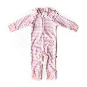 Honeysuckle Baby Girl Sun Protective Swimsuit in Pink Gigham 6-12 months
